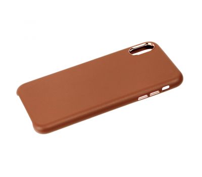 Чохол для iPhone Xs Max Soft Leather коричневий 2334794