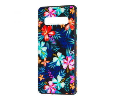 Чохол для Samsung Galaxy S10 (G973) glass print "квіти"