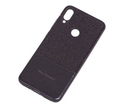Чохол для Xiaomi Redmi Note 7 / 7 Pro Leather + блискітки чорний 2407662