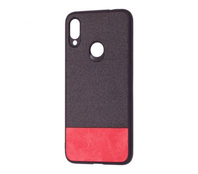 Чохол для Xiaomi Redmi Note 7 / 7 Pro Hard Textile чорно-червоний