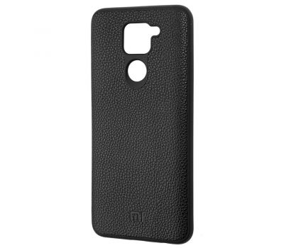 Чохол для Xiaomi Redmi Note 9 Leather cover чорний
