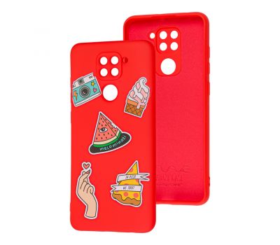 Чохол для Xiaomi Redmi Note 9 Wave Fancy color style watermelon / red