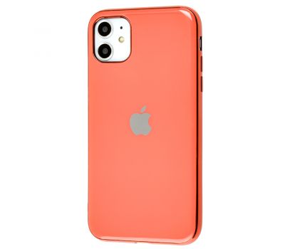 Чохол для iPhone 11 Silicone case (TPU) кораловий