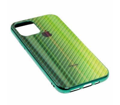 Чохол для iPhone 11 Pro Carbon Gradient Hologram зелений 2412444