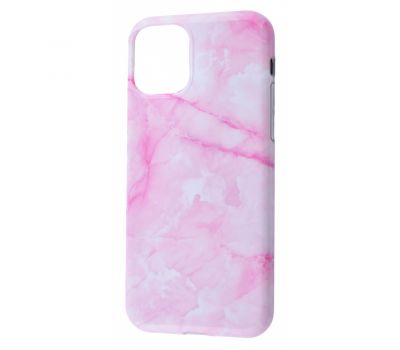 Чохол для iPhone 11 Pro Design Mramor Glossy рожевий