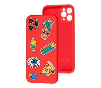 Чохол для iPhone 11 Pro Wave Fancy color style pineapple/red