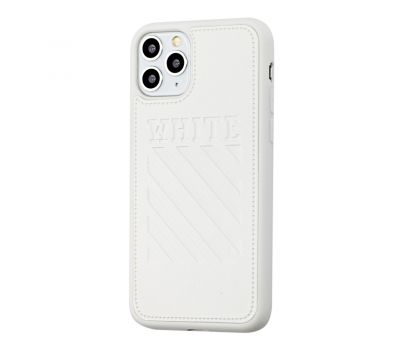 Чохол для iPhone 11 Pro off-white leather білий