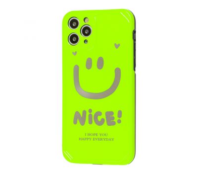 Чохол для iPhone 11 Pro Nice smile popsocket салатовий