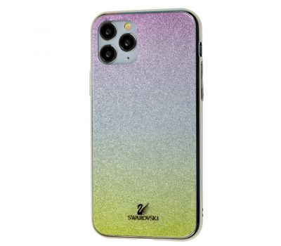 Чохол для iPhone 11 Pro Sw glass рожево/сріблясто/лимонний