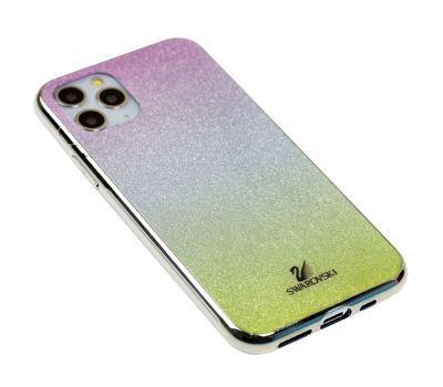 Чохол для iPhone 11 Pro Sw glass рожево/сріблясто/лимонний 2413688