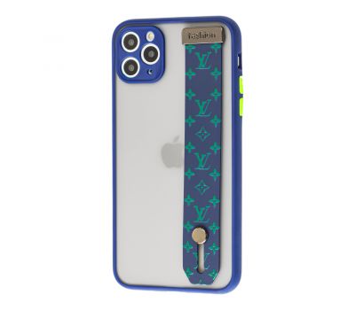 Чохол для iPhone 11 Pro Max WristBand LV синій/зелений