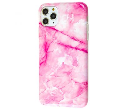 Чохол для iPhone 11 Pro Max Design Mramor Glossy рожевий