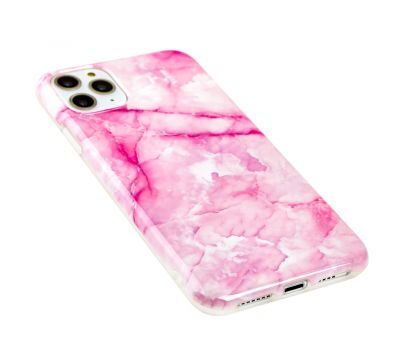 Чохол для iPhone 11 Pro Max Design Mramor Glossy рожевий 2414863
