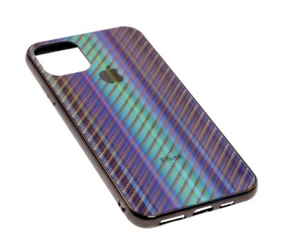 Чохол для iPhone 11 Pro Max Carbon Gradient Hologram чорний 2414784