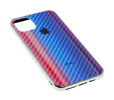 Чохол для iPhone 11 Pro Max Carbon Gradient Hologram синій 2414781