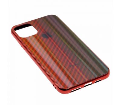 Чохол для iPhone 11 Pro Max Carbon Gradient Hologram червоний 2414775