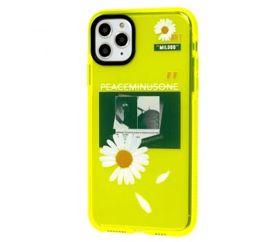 Чохол для iPhone 11 Pro Max Neon print ромашка жовтий/зелений