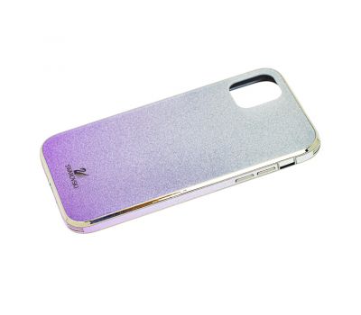 Чохол для iPhone 11 Pro Max Swaro glass сріблясто-фіолетовий 2415896
