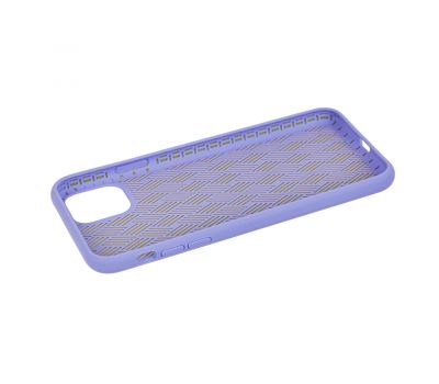 Чохол для iPhone 11 Pro Max Silicone Weaving світло-фіолетовий 2415782