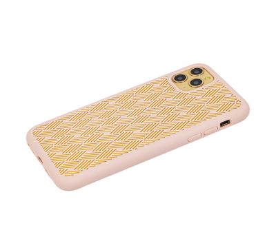 Чохол для iPhone 11 Pro Max Silicone Weaving рожевий пісок 2415778