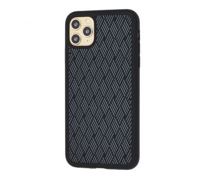 Чохол для iPhone 11 Pro Max Silicone Weaving чорний