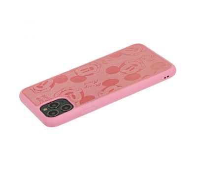 Чохол для iPhone 11 Pro Max Mickey Mouse leather рожевий 2415435