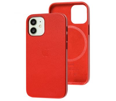 Чохол для iPhone 12 mini Leather with MagSafe red