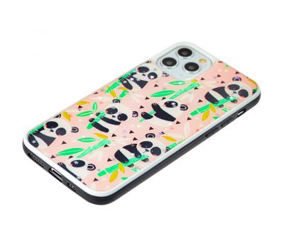 Чохол для iPhone 11 Pro Max блискітки print + popsocket "панда" 2416189