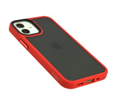 Чохол для iPhone 12 mini Totu Shadow Matte Metal Buttons червоний 2416798