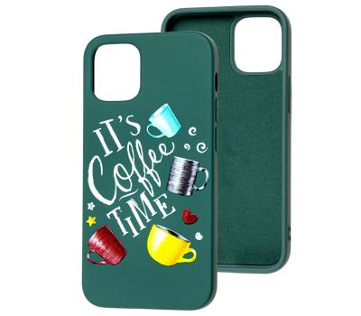 Чохол для iPhone 12 mini Art case темно-зелений