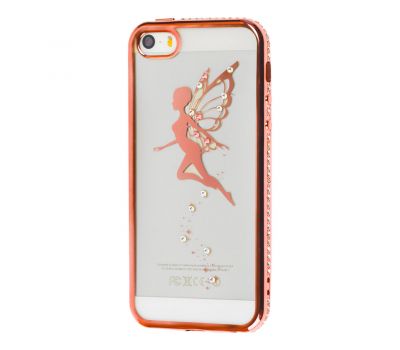 Чохол Kingxbar для iPhone 5 фея зі стразами рожеве золото