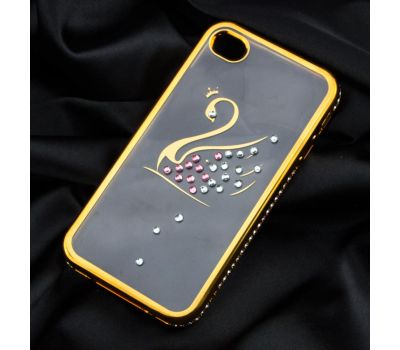 Чохол для iPhone 5 Kingxbar силіконовий лебідь золотий