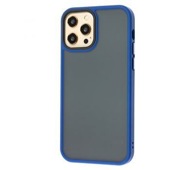 Чохол для iPhone 12 Pro Max Totu Shadow Matte Metal Buttons синій