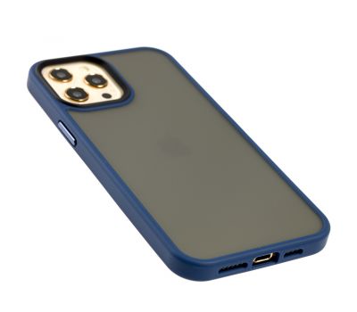 Чохол для iPhone 12 Pro Max Totu Shadow Matte Metal Buttons синій 2417230