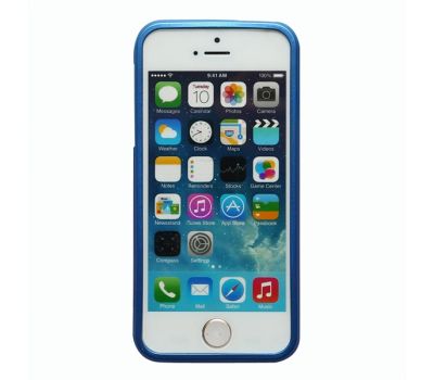 TPU чохол Mercury Jelly Color series для iPhone 5 синій 2417751