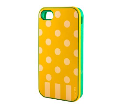 Накладка для iPhone 4 Araree Case Polka Dots жовтий