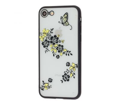 Чохол Luoya для iPhone 7 / 8 New soft touch метелики жовті