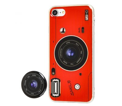 Чохол Photo Popsocket для iPhone 7/8 з попсокетом червоний