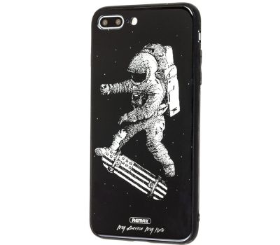 Чохол White Knight для iPhone 7 Plus / 8 Plus Pictures glass космонавт