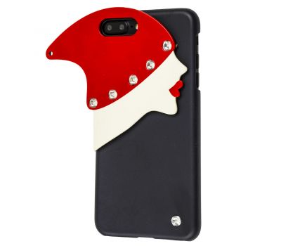 Чохол Glamour для iPhone 7 Plus / 8 Plus зі стразами червона шапочка