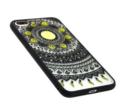 Чохол Luoya Flowers для iPhone 7 Plus / 8 Plus візерунок чорно-жовтий 2423591