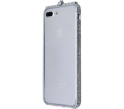 Бампер Crystal Swarovski для iPhone 7 Plus сріблястий