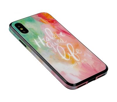 Чохол для iPhone X / Xs glass "his love gives life" 2425648