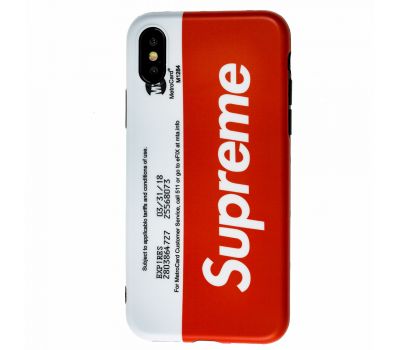 Чохол IMD для iPhone X / Xs supreme біло-червоний