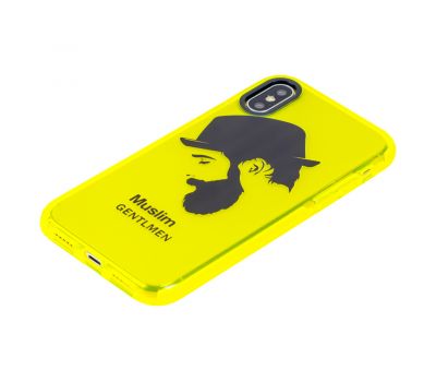 Чохол для iPhone X / Xs Neon print gentlmen 2426603