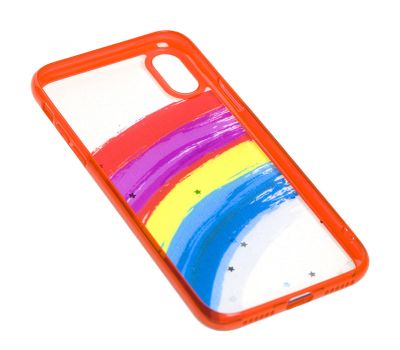 Чохол для iPhone X / Xs Colorful Rainbow червоний 2426901