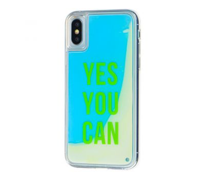 Чохол для iPhone X / Xs "Neon пісок" Yes you can