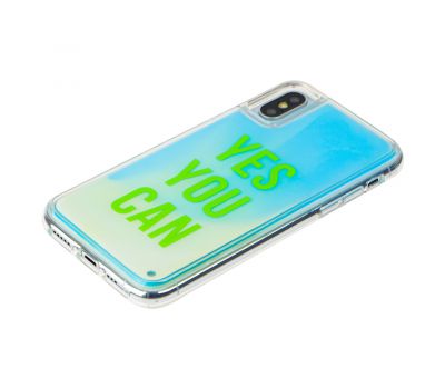Чохол для iPhone X / Xs "Neon пісок" Yes you can 2426842
