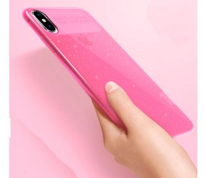 Чохол для iPhone X / Xs X-Level Rainbow рожевий 2426237