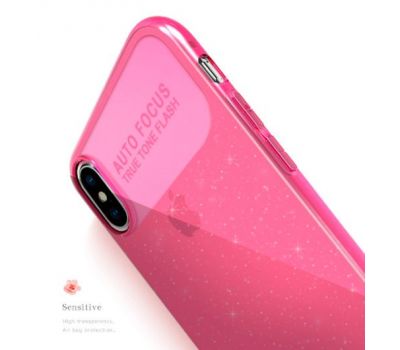 Чохол для iPhone X / Xs X-Level Rainbow рожевий 2426240